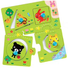 くろくまくん はめ絵パズル くろくまくん はめ絵パズル