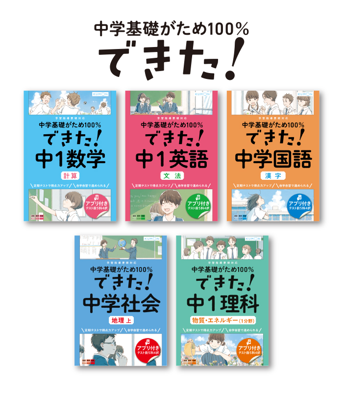 新学習指導要領に対応した中学参考書 くもん出版